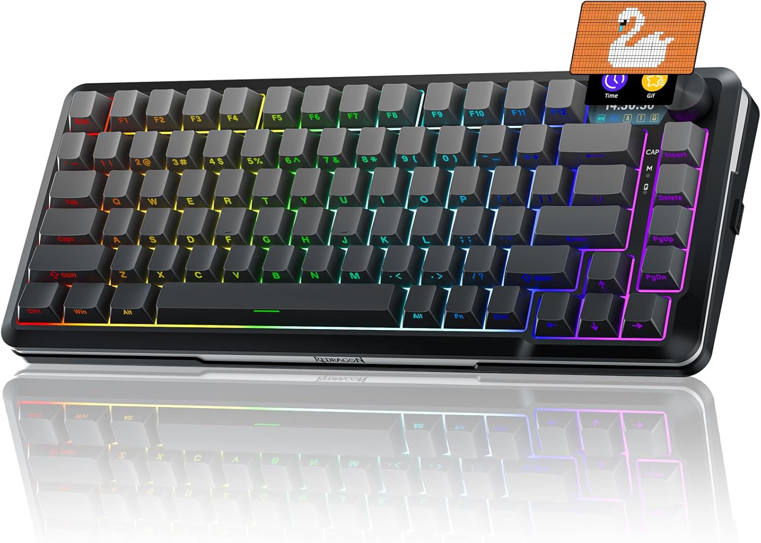 Redragon Wireless Mechanical Keyboard with RGB and Screen Features