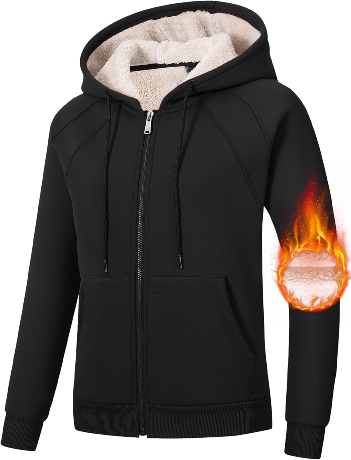 MoFiz Women's Fleece Zip Up Hoodie for Cozy Winter Wear