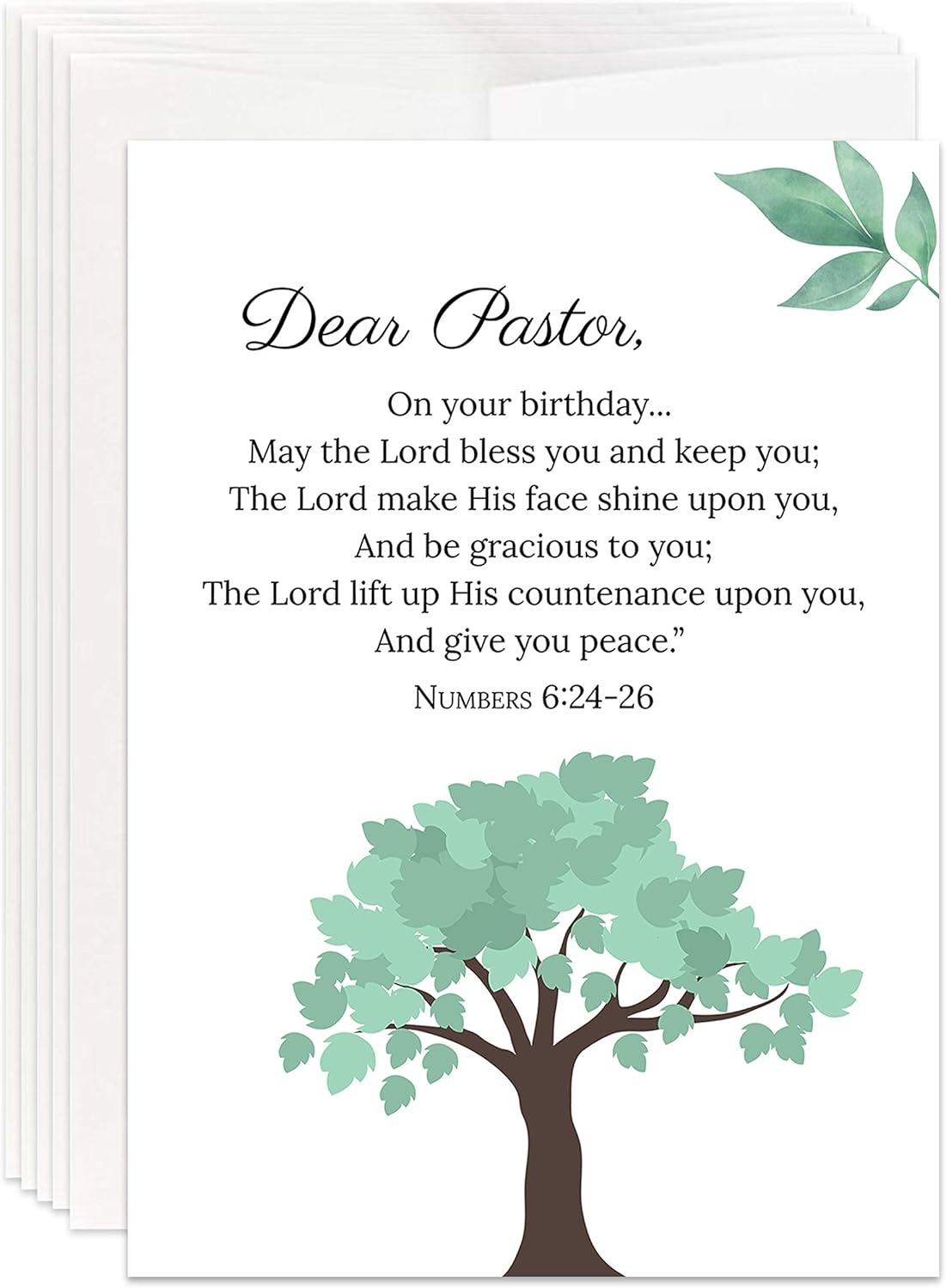 Pastor Birthday Card Pack of 48 for Christian Celebrations