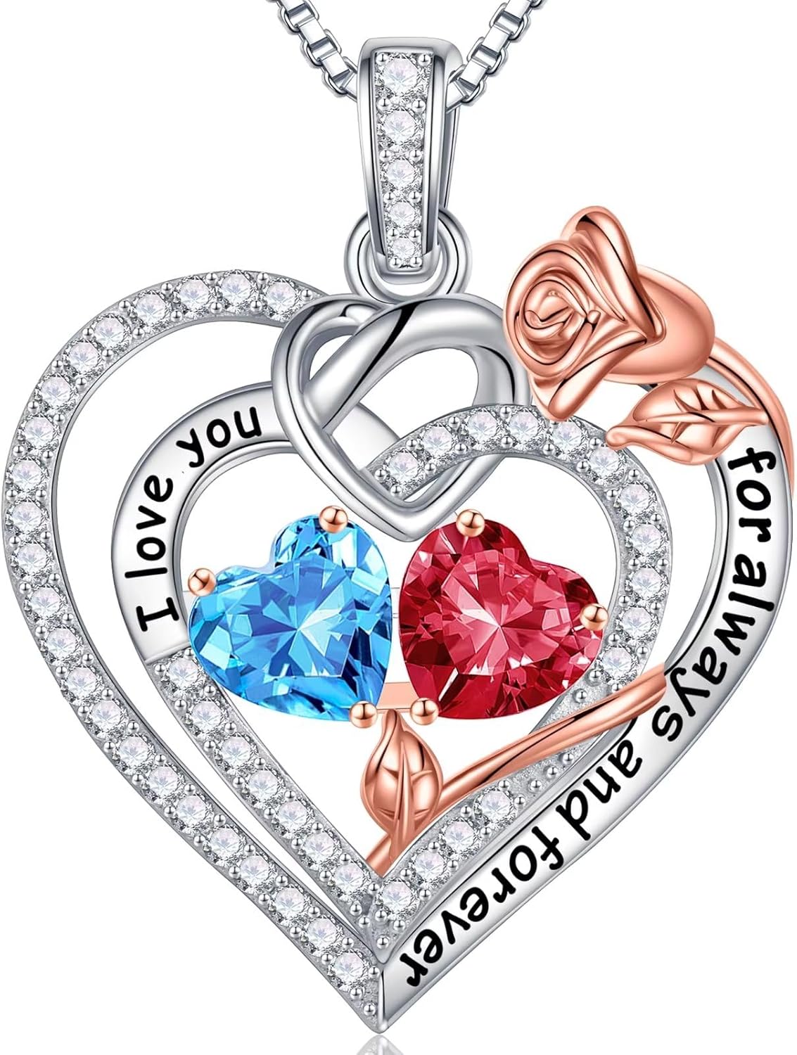 Iefil Christmas Gifts for Wife - 925 Sterling Silver Necklace
