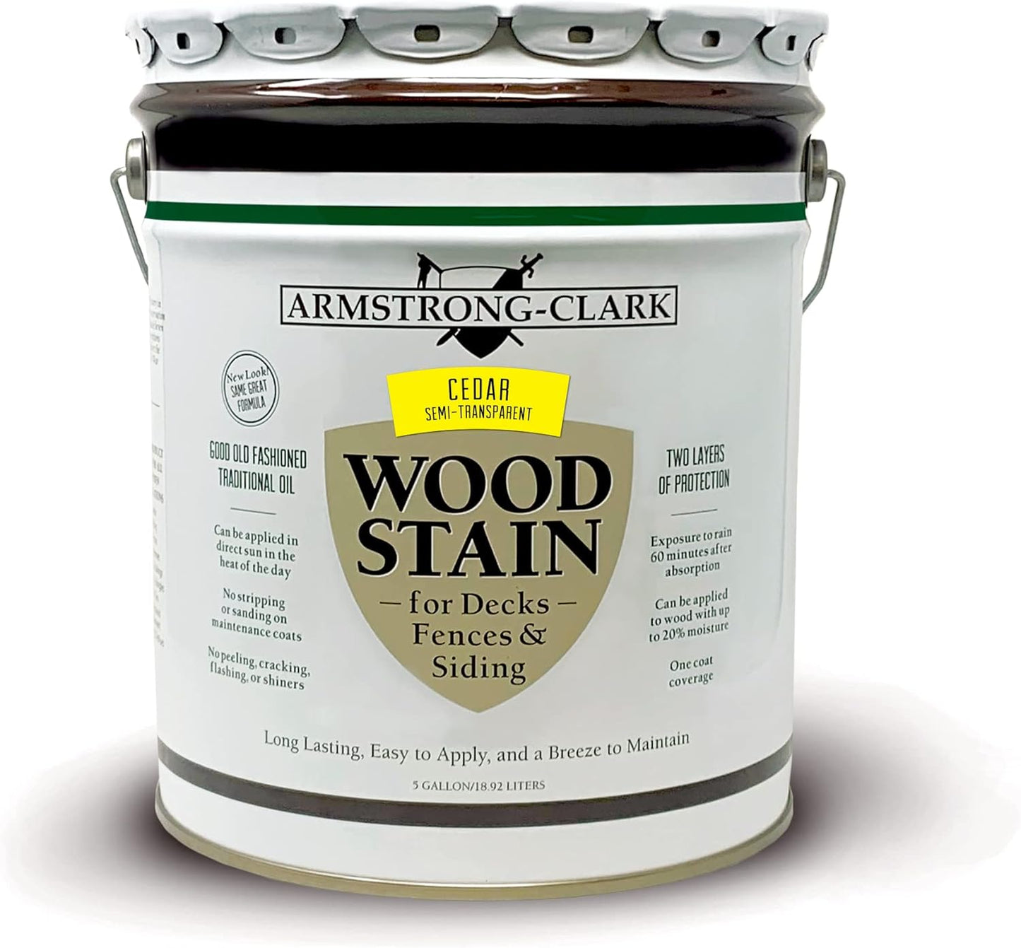 Armstrong Clark Deck and Wood Stain - Cedar Semi-Transparent 5 Gallons