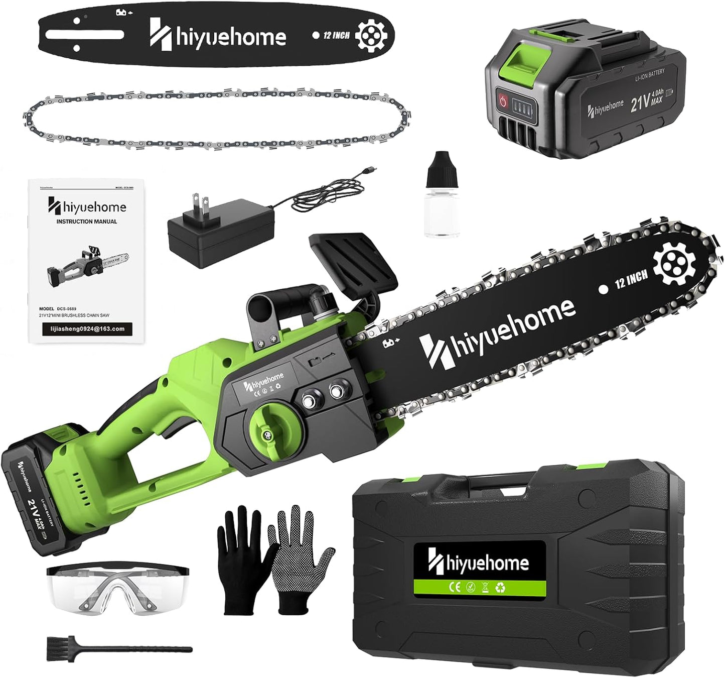 Mini Chainsaw 12in Cordless Electric Power Chain Saw for Trimming