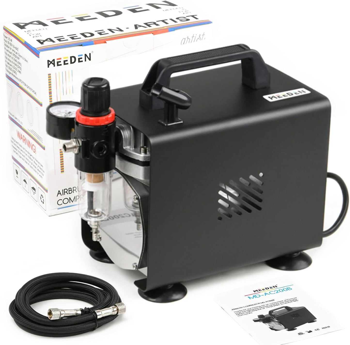 MEEDEN Airbrush Compressor Kit for Model Painting and Crafts