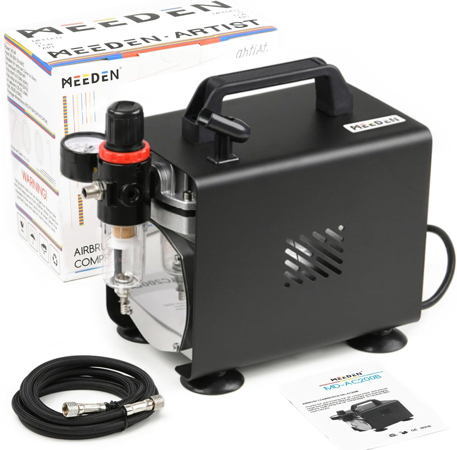 MEEDEN Airbrush Compressor Kit for Model Painting and Crafts