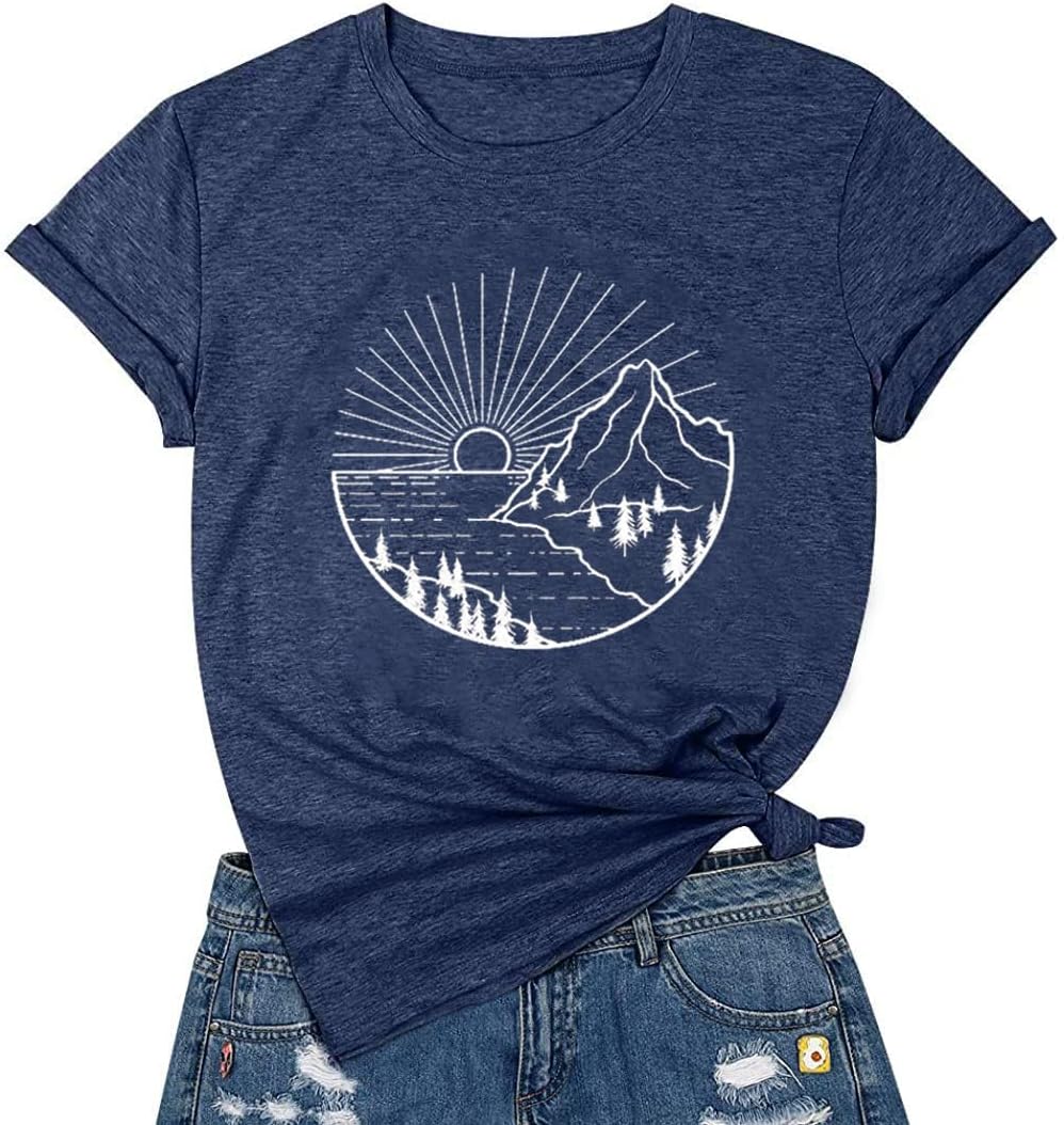 Sunrise Graphic Nature Tee for Women