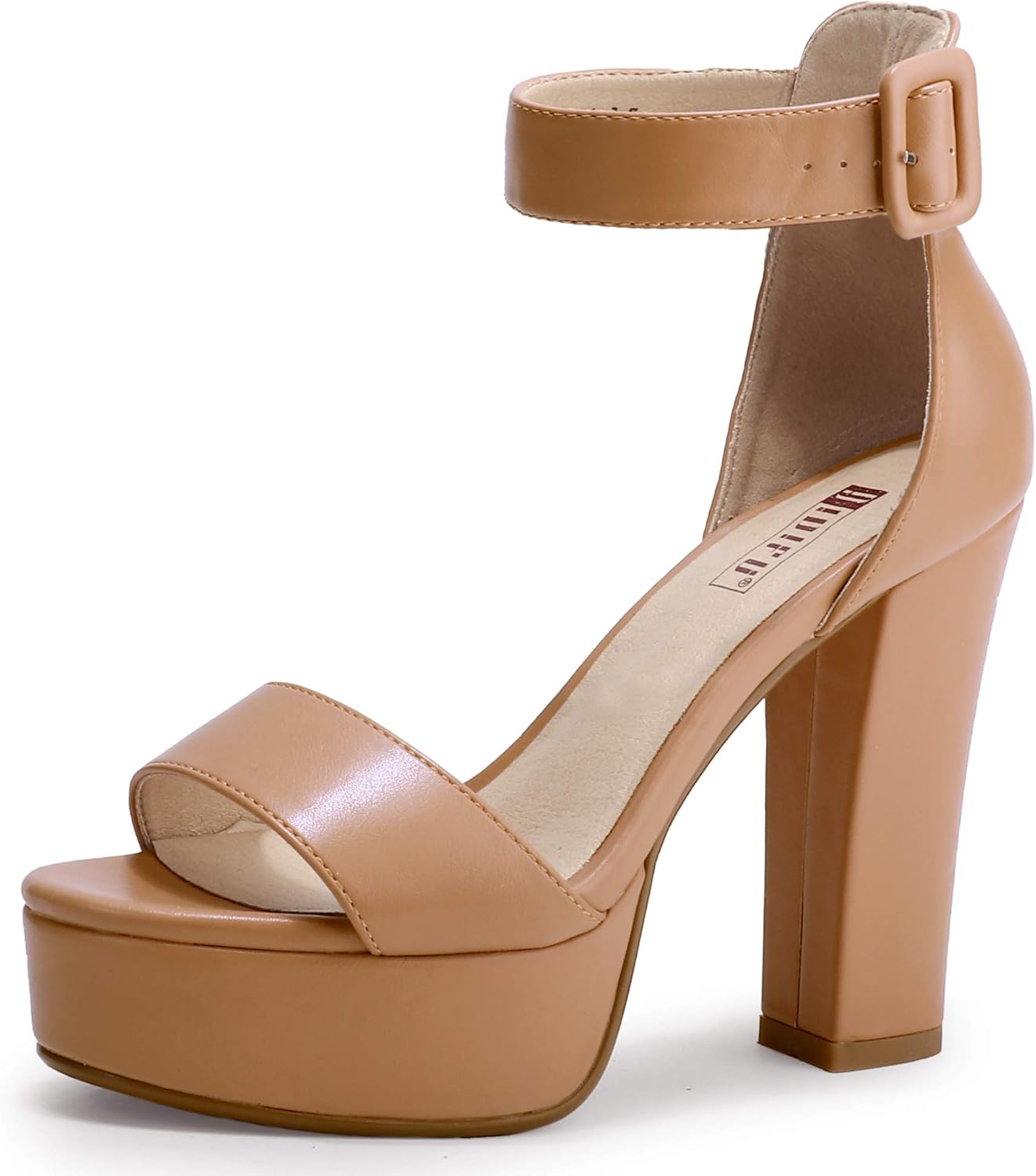 Sabrina Platform Block Chunky High Heels for Women Open Toe