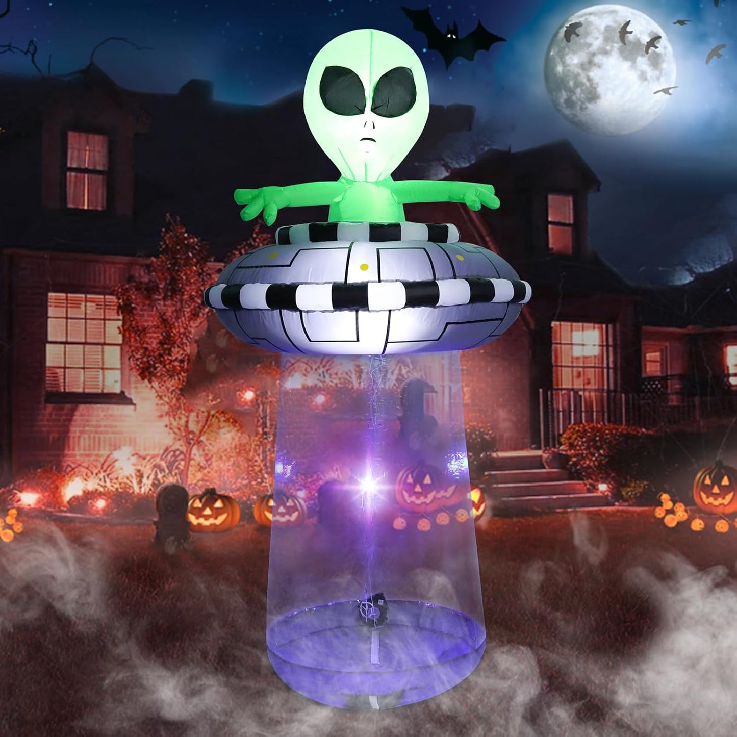 Halloween Inflatable Alien UFO Decoration for Spooky Fun