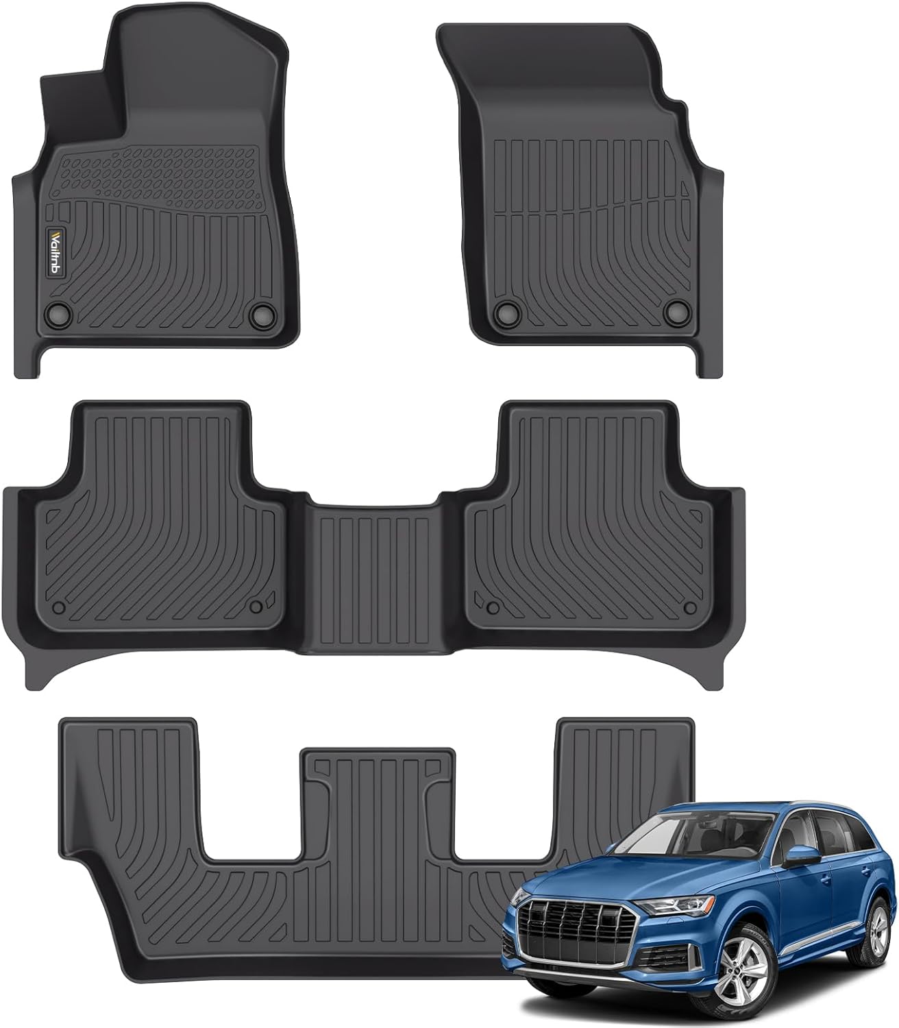 Wailtnb All Weather Floor Mats for Audi Q7 2020-2024 SQ7