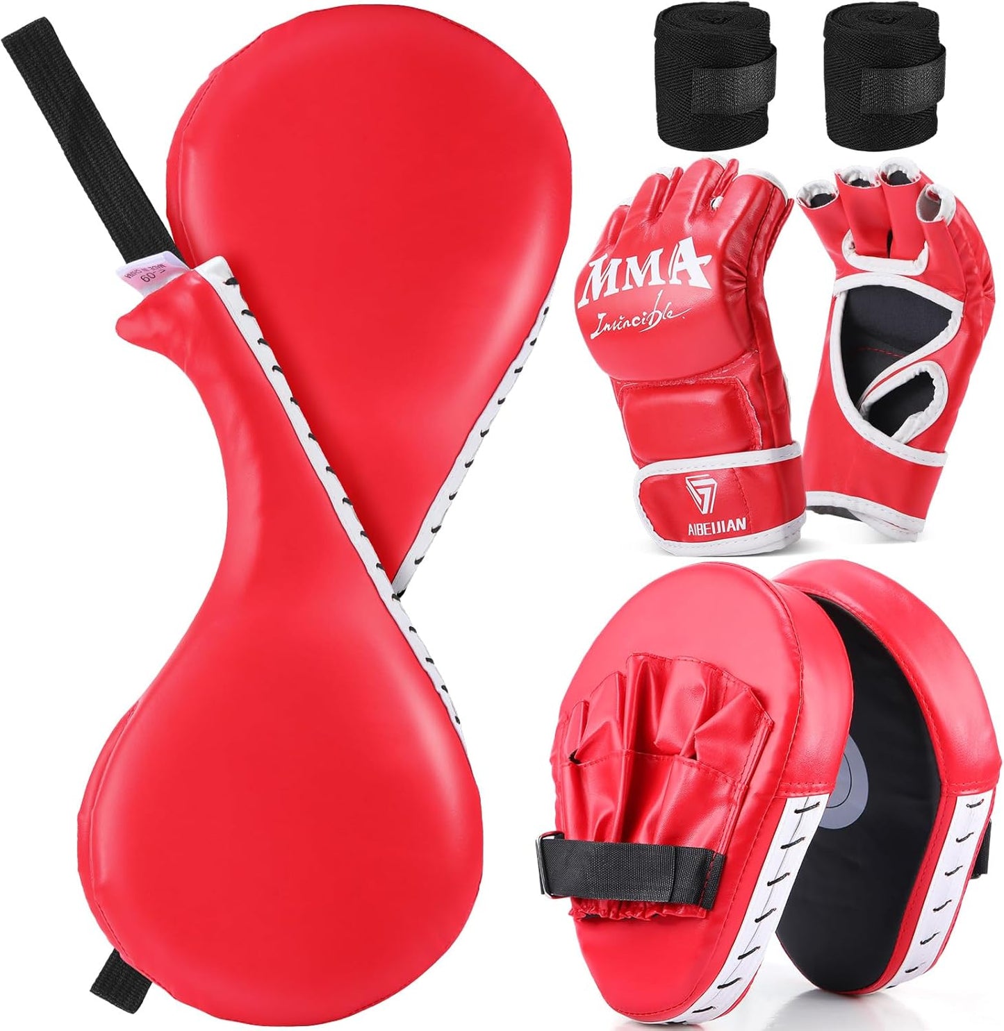 Simgoing Youth Boxing Set: 4-in-1 Gloves & Mitts Combo