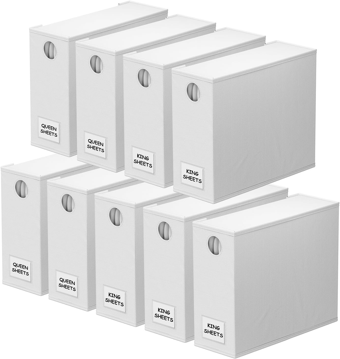 SpaceAid 9 Pack Bed Sheet Organizers for Queen & King Storage
