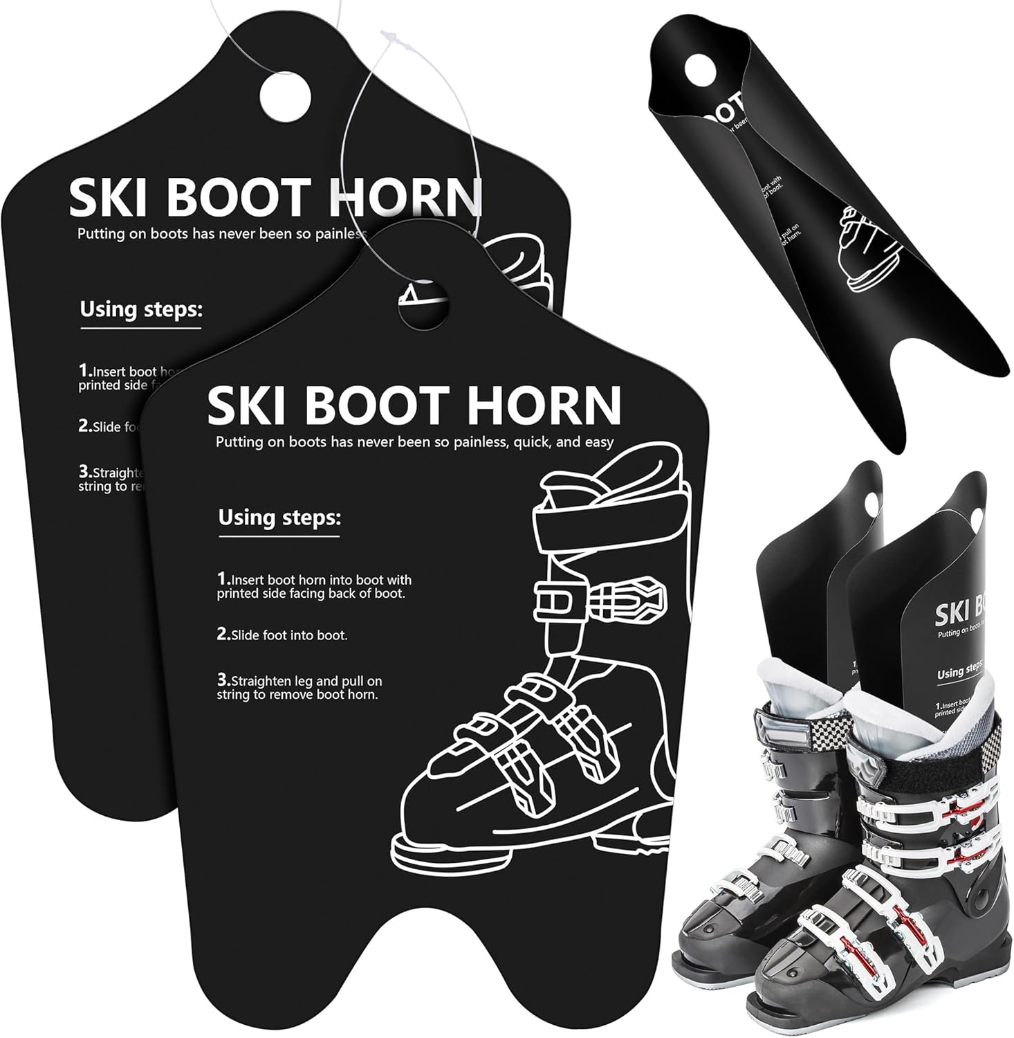 Adnee 12 Ski Boot Horn - Easy Boot Entry for Skiers