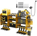 45in Power Tool Organizer Wall Mount - 3-Layer Storage with Charging