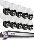 ZOSI 16 Channel 4K PoE Security Camera System - Smart AI Alerts