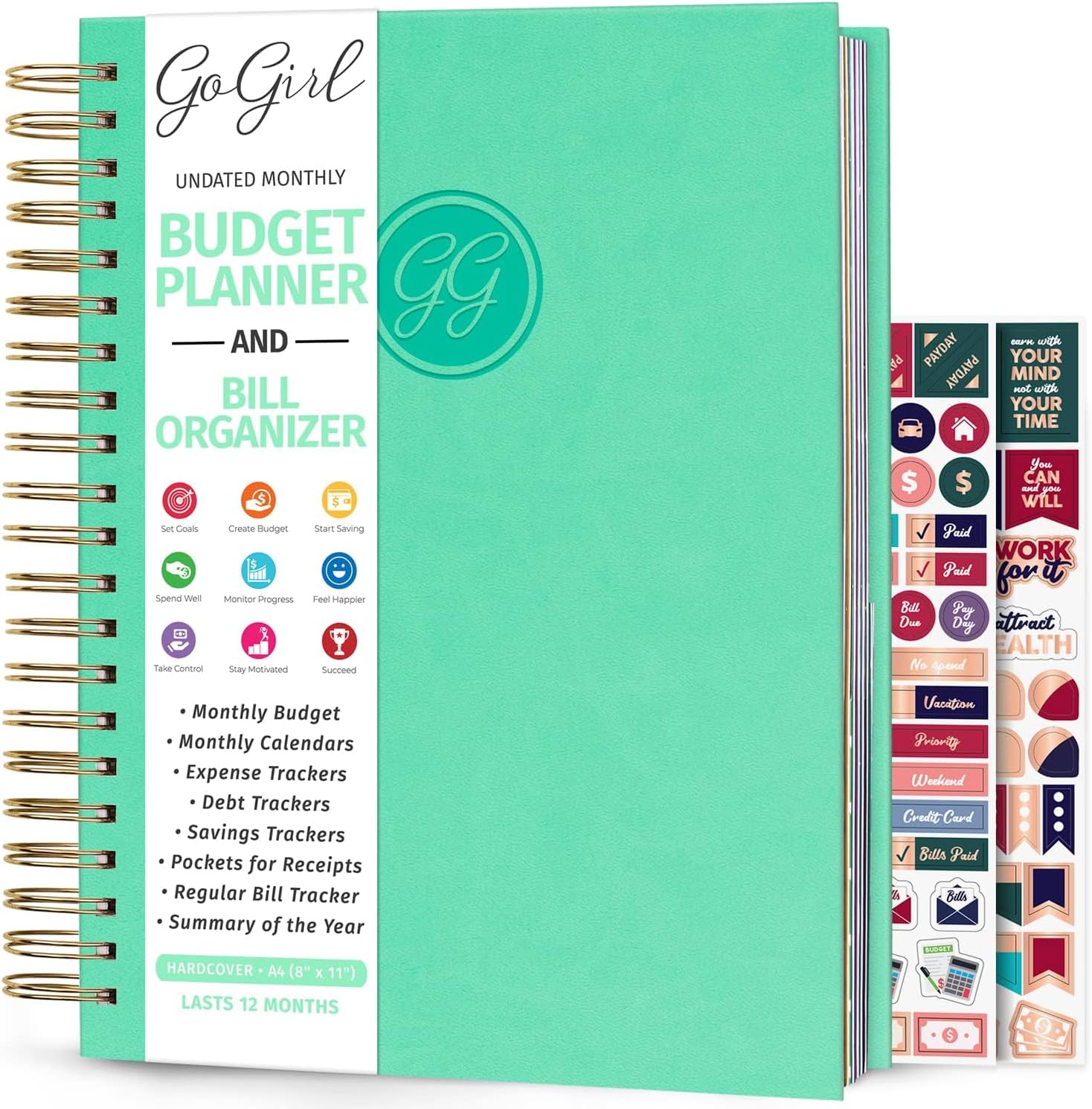 GoGirl Budget Planner & Monthly Bill Organizer for Finances