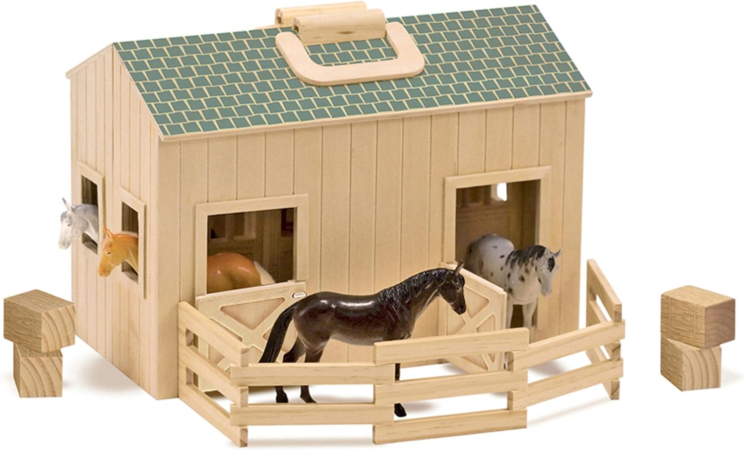 Melissa & Doug Fold and Go Wooden Horse Stable Dollhouse Review