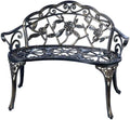 JARDIN DE CENTENNIAL Cast Aluminum Garden Bench for Outdoor Use