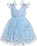 Toddler Butterfly Dress Sparkle Sequins Tulle - Pretty Party Dress