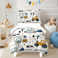 Toddler Bedding Set for Boys - 4-Piece Truck Comforter Set HICAND