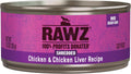Rawz Natural Shredded Canned Cat Food - Real Chicken, High Moisture
