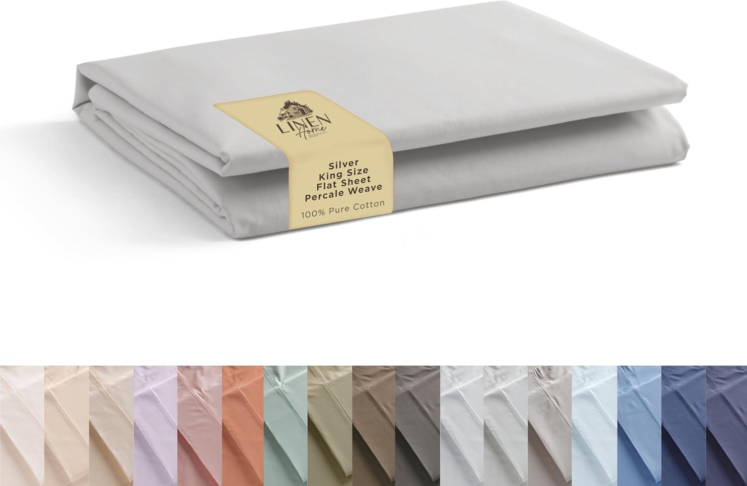 100% Cotton Percale King Size Flat Sheet - Crisp and Cool Luxury
