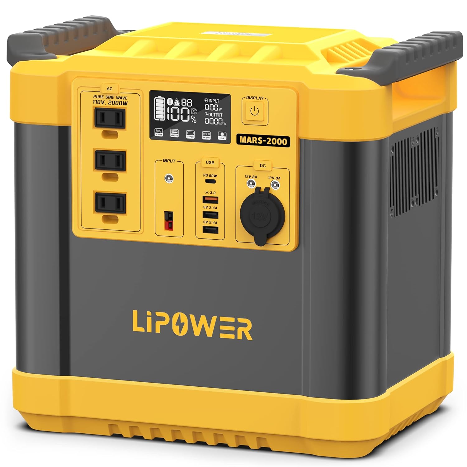 LIPOWER 2000W Portable Solar Power Generator