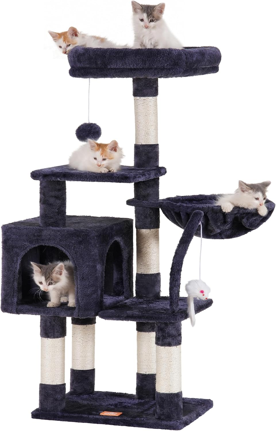 Heybly Cat Tree with Toy - Cozy Cat Tower Condo for Indoor Cats