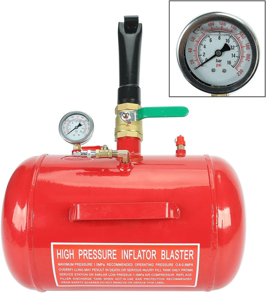 5 Gallon Air Tire Bead Seater for Heavy Duty Vehicles - Red