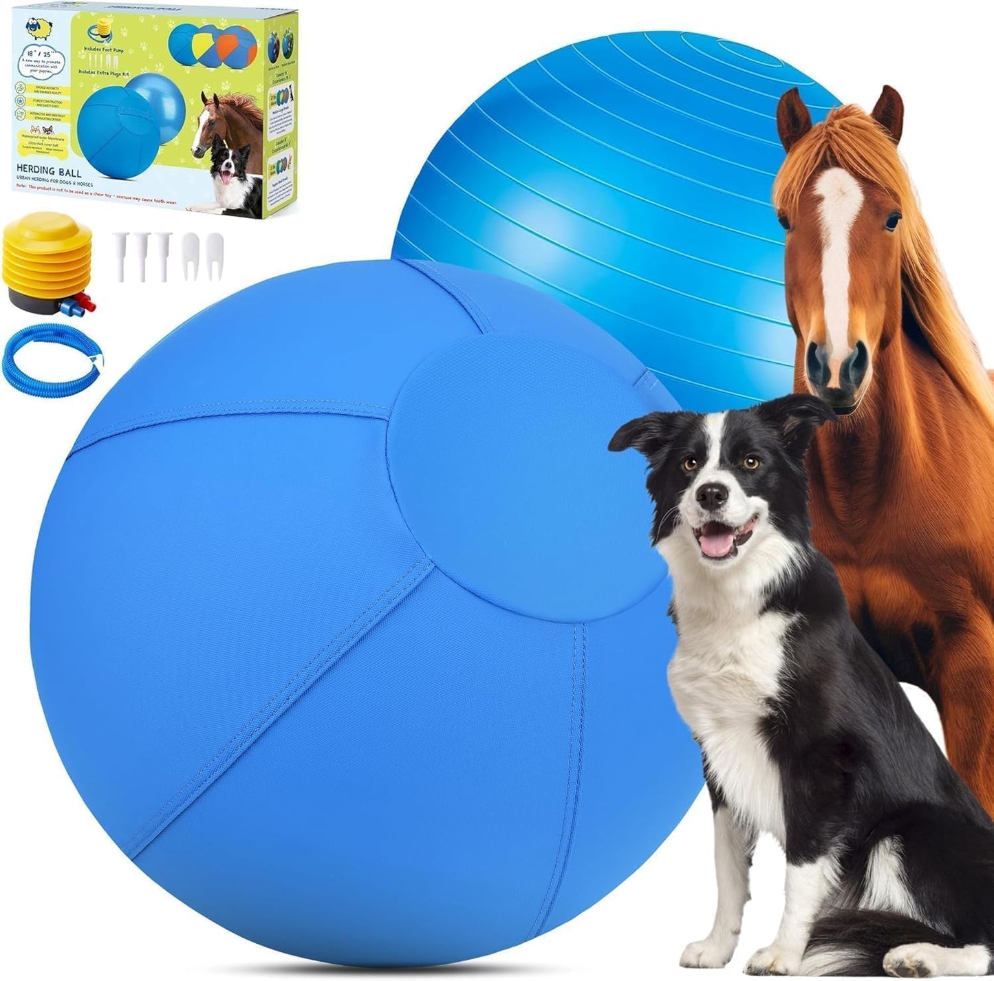 Herding Ball for Dogs - 25in Jolly Ball for Agility Training