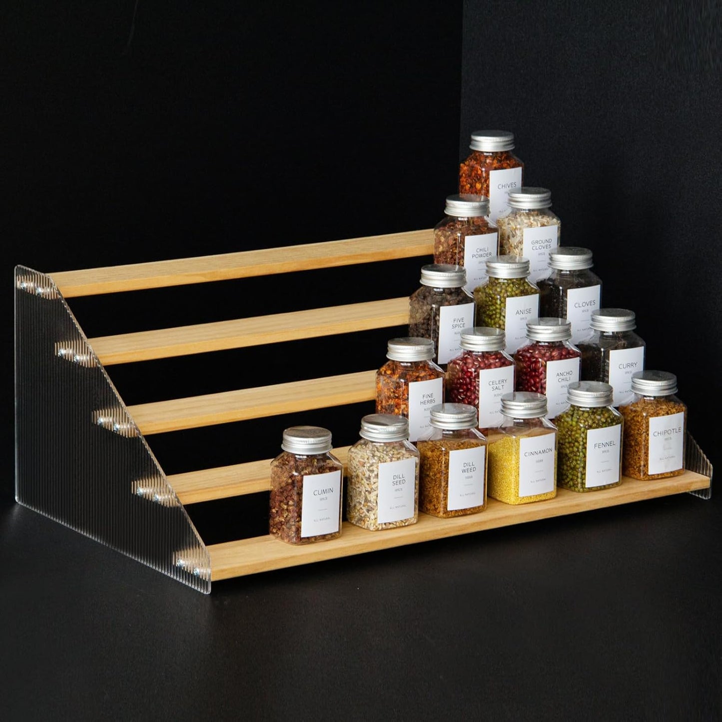 Nianfeng 5-Tier Spice Rack for Kitchen Organization and Storage
