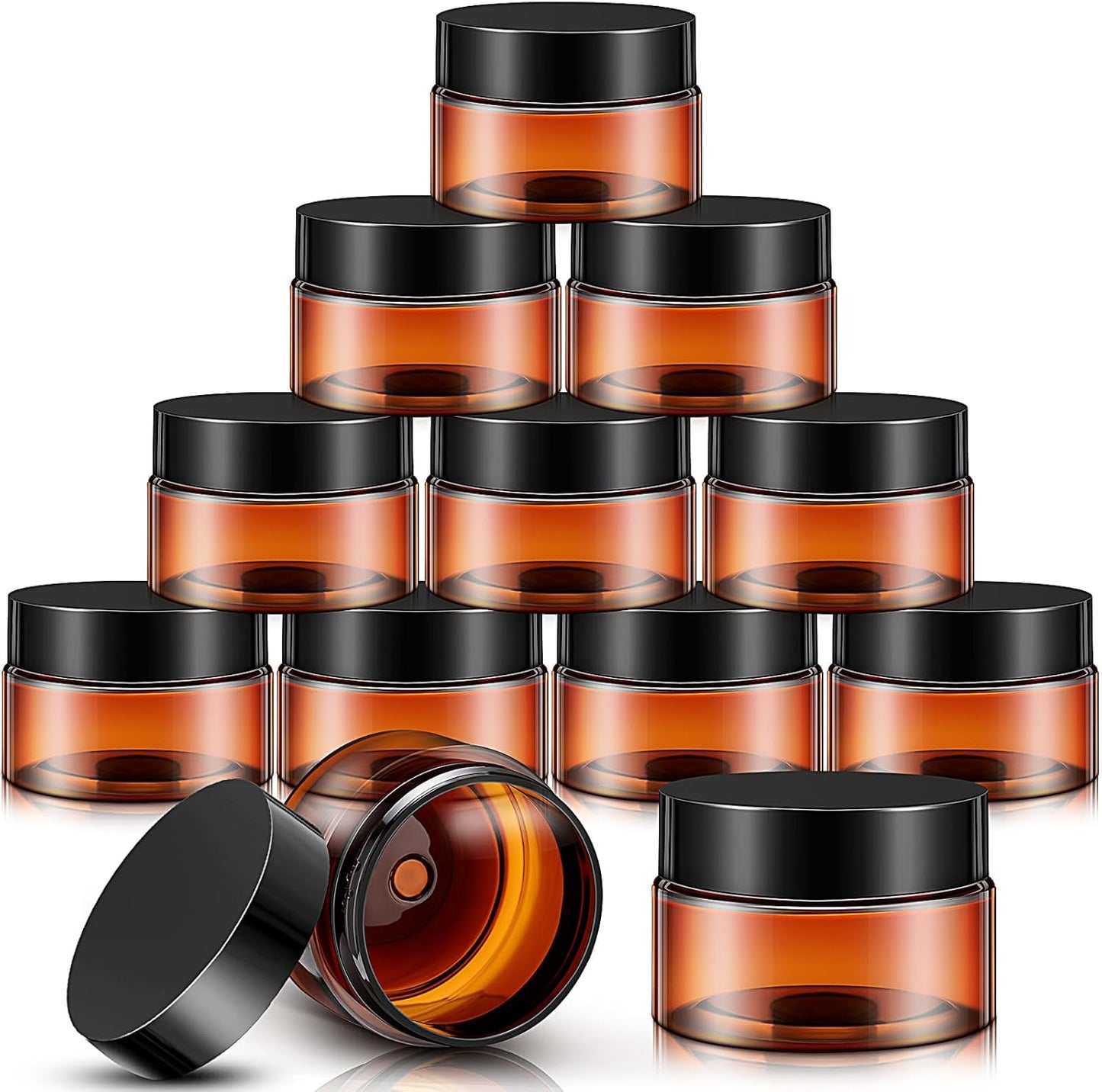 24 Pieces Clear Plastic Jars for Beauty Products and Crafts
