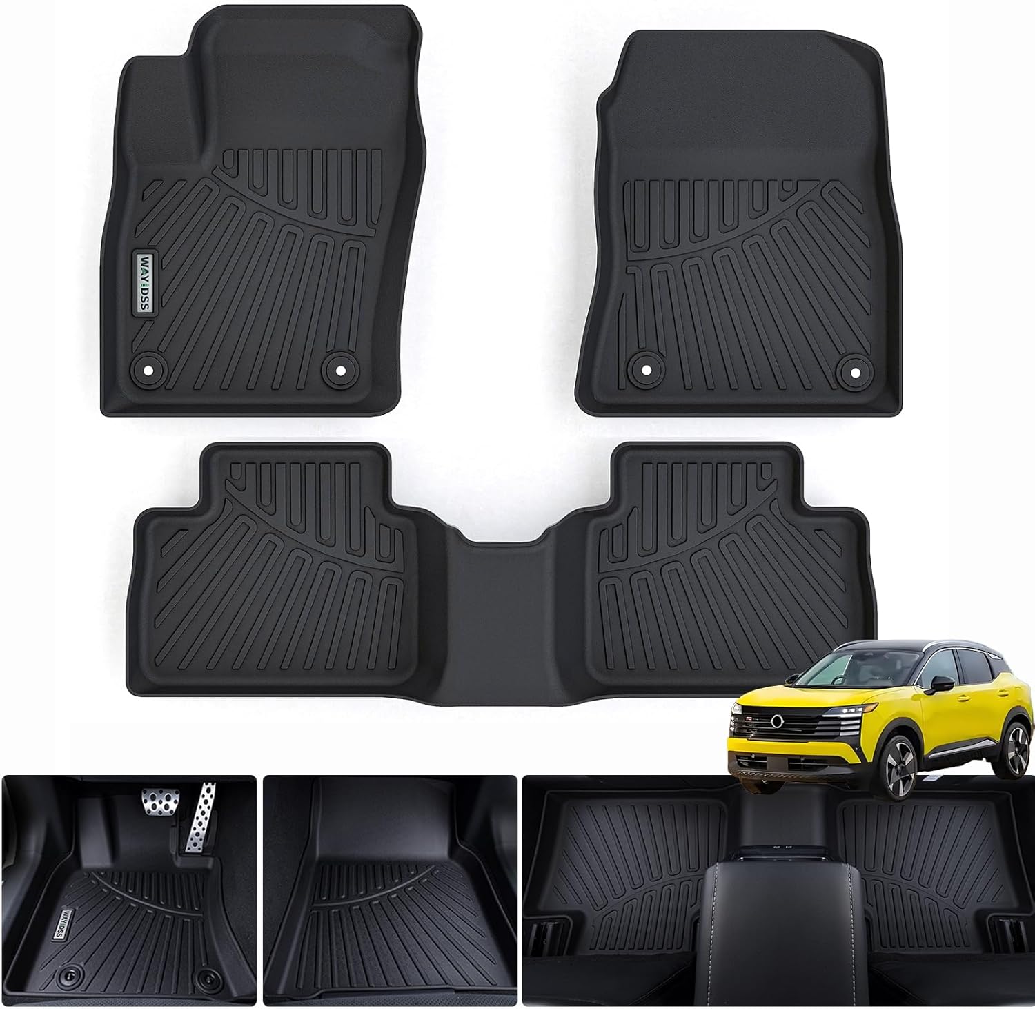 Custom Fit Floor Liners for 2025 2026 Nissan Kicks - Black