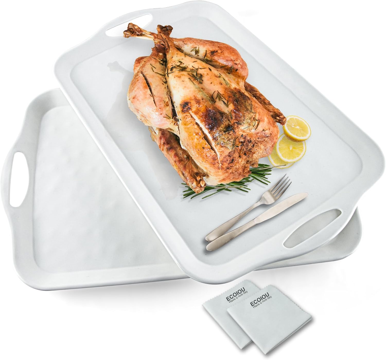 Extra Large Serving Tray Set of 2 for All Occasions