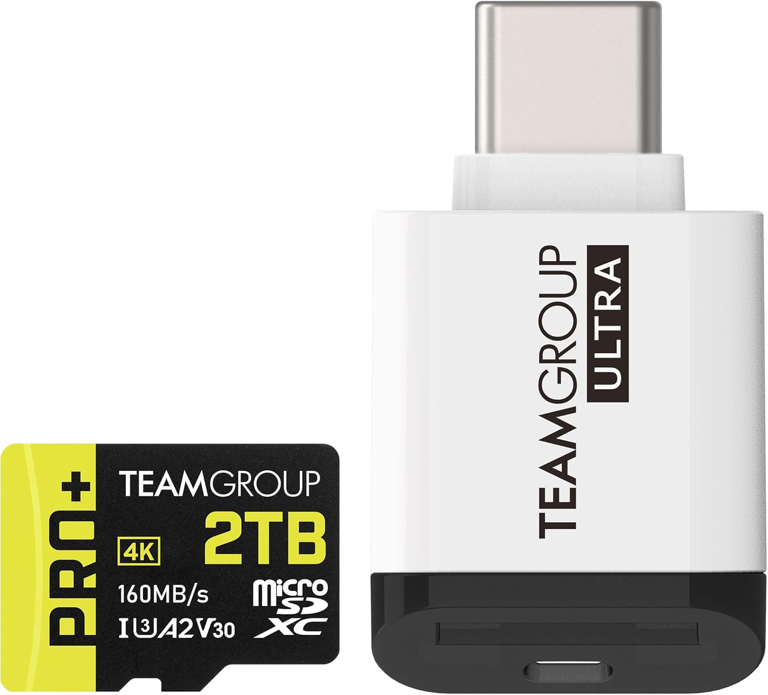 TEAMGROUP PRO+ Micro SDXC UHS-I U3 A2 V30 2TB Memory Card Bundle