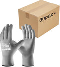 Safety Work Gloves Pack 60 Pairs - PU Grip, Breathable Comfort