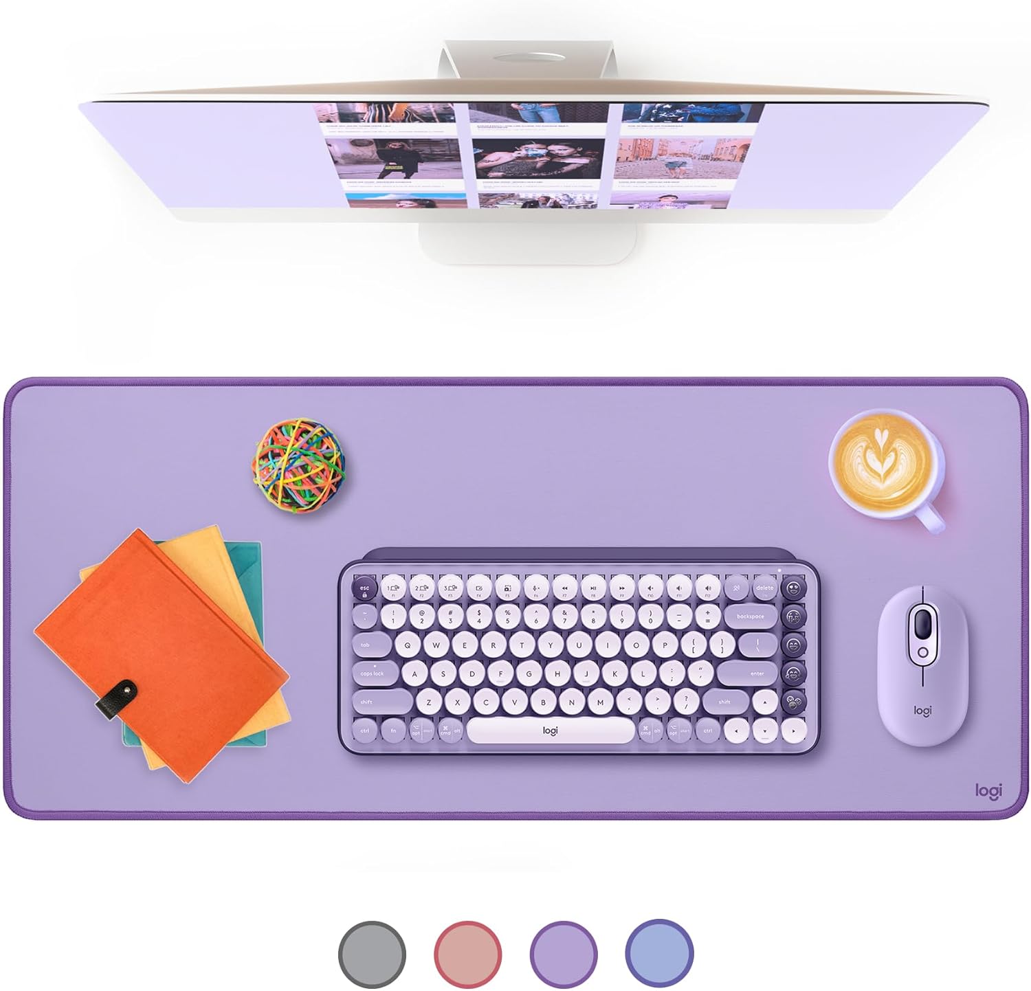 Logitech Studio Desk Mat: Multifunctional & Durable Lavender