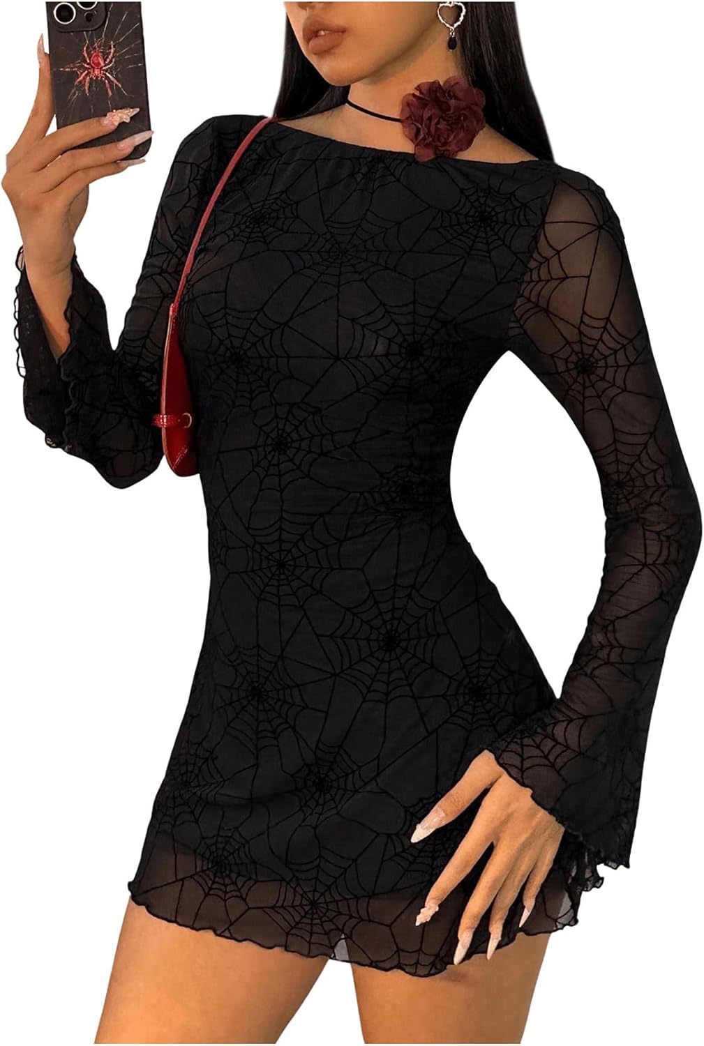 Cheetah Print Mini Dress for Women - Stylish Bell Sleeve Design