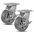 5 Inch Heavy Duty Caster Wheels Set for Furniture Toolbox Use