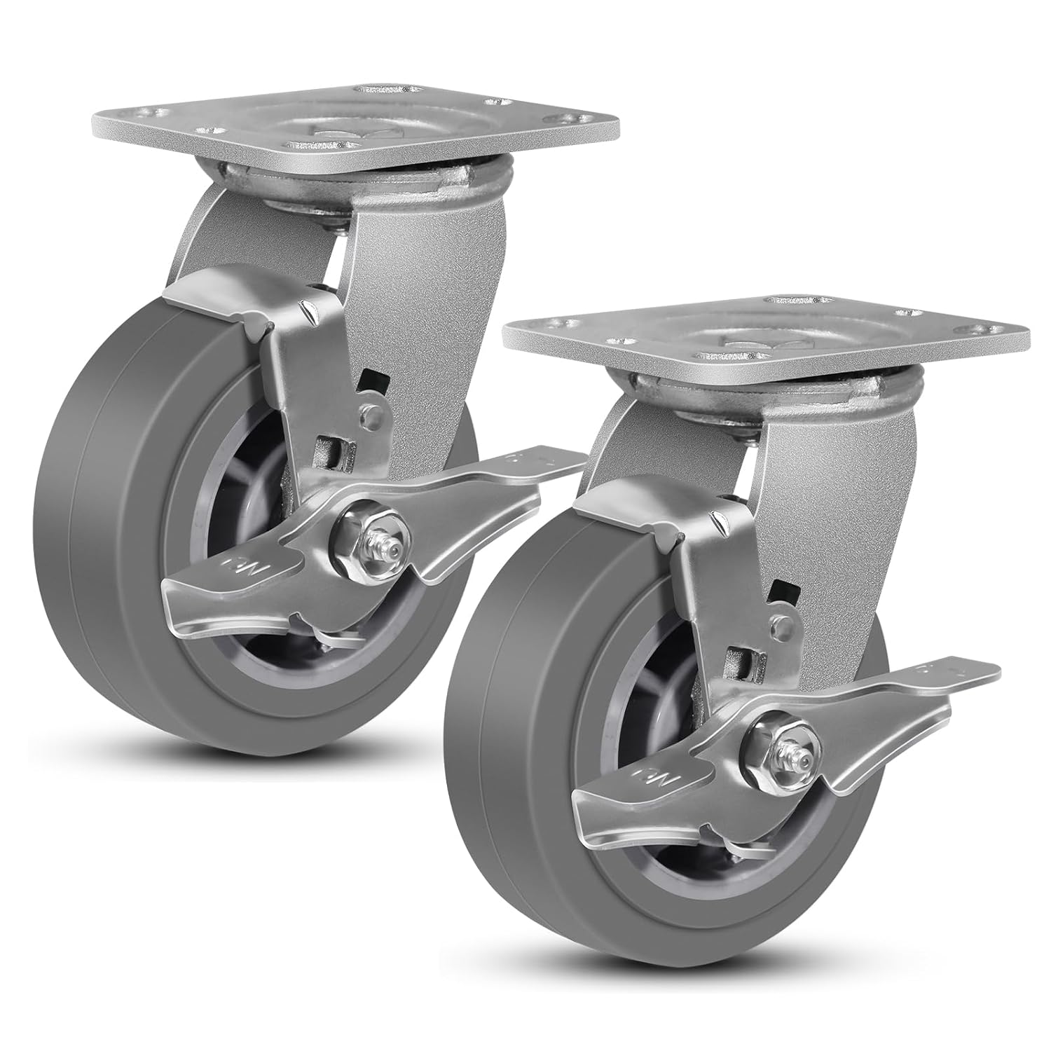 5 Inch Heavy Duty Caster Wheels Set for Furniture Toolbox Use