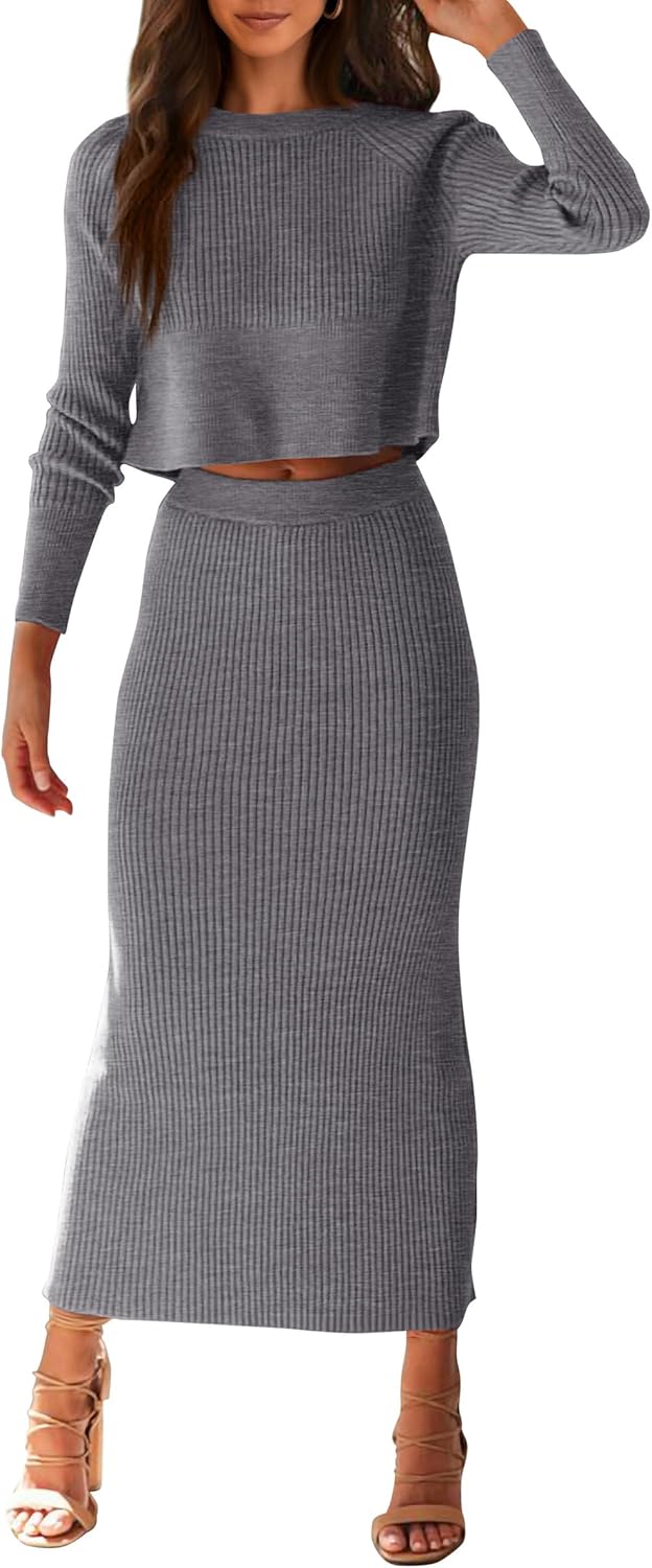 PRETTYGARDEN Women's 2 Piece Sweater Set for Fall and Winter