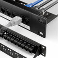 24 Port Keystone Patch Panel with 25 Pack CAT6 Couplers - 10Gbps Ready