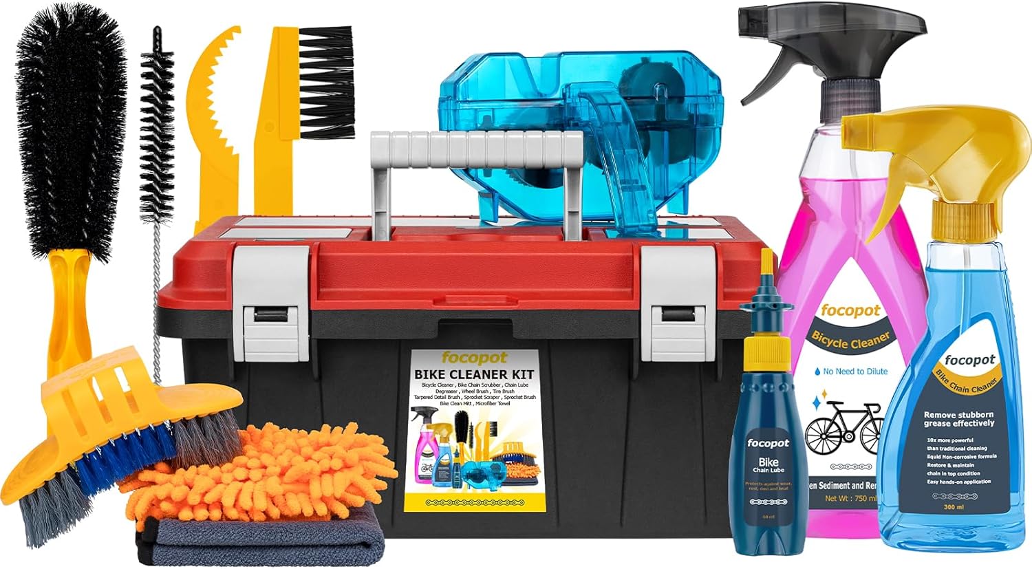 Bike Cleaner Kit for Mountain, Road, and E Bikes Maintenance