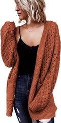 Dokotoo Women's Cable Knit Open Front Cardigan Sweater - Cozy Everyday