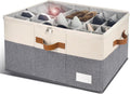 Shoe Organizer for Closet - Foldable Shoe Storage Bins with Clear