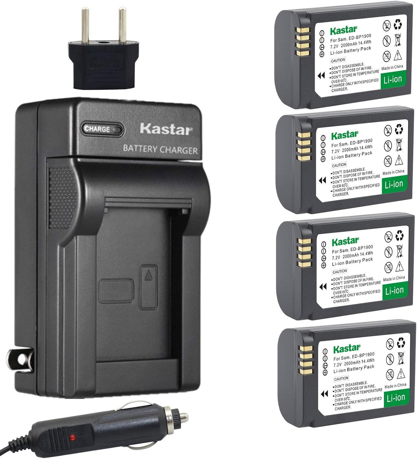 Kastar Battery and Charger Kit for Samsung NX1 Smart Camera