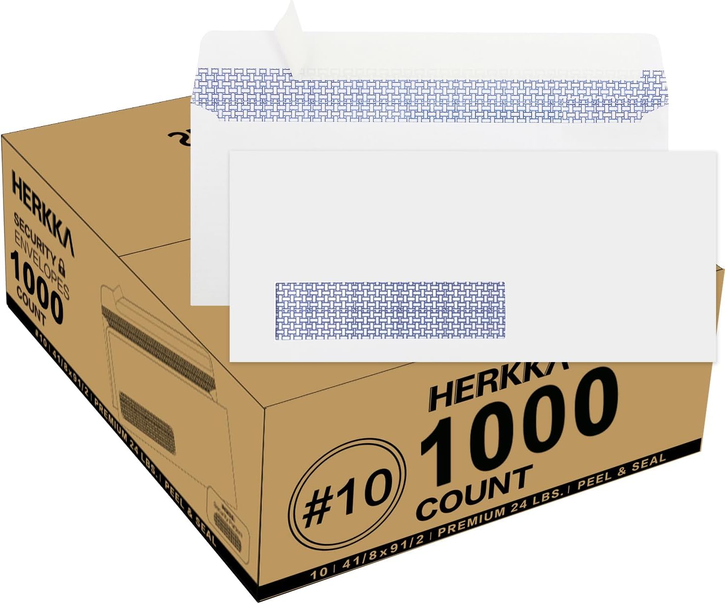 1000 Pack #10 Self Seal Security Envelopes for Business Use