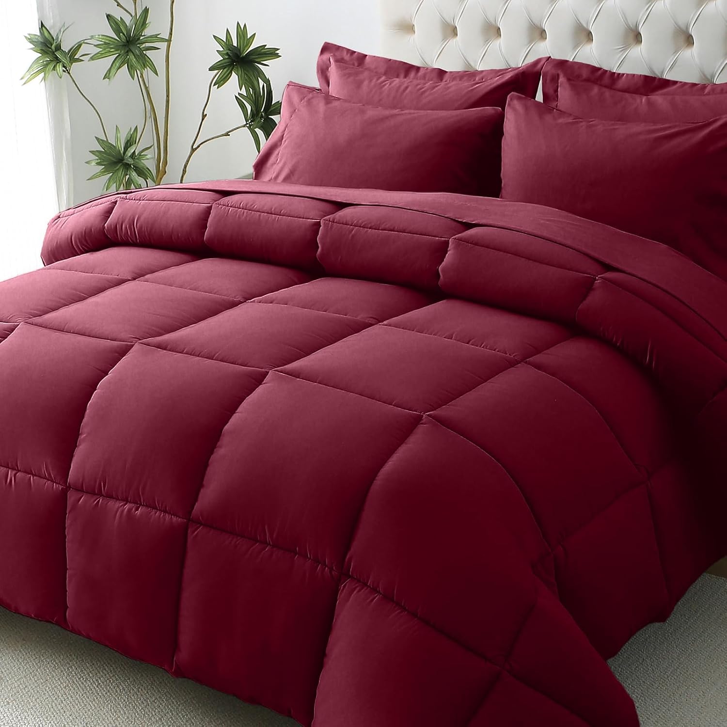 JOLLYVOGUE Queen Comforter Set for Cozy All-Season Comfort