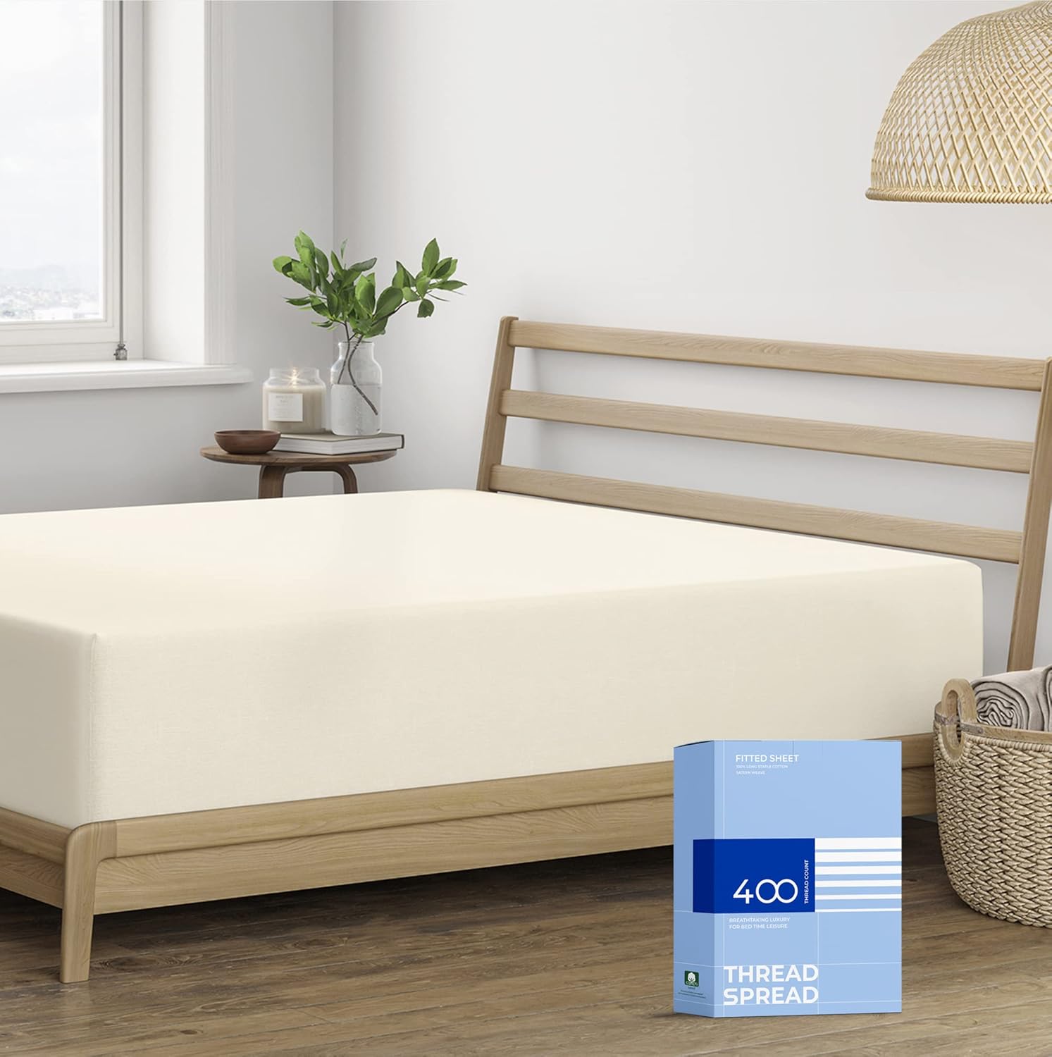 Thread Spread 100% Cotton King Fitted Sheet - Luxuriously Soft