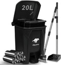 Dog Poop Trash Can Outside with Pooper Scooper for Easy Cleanup