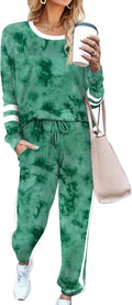 Womens Crewneck Sweatsuit 2 Piece Set - Casual Loungewear