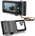 Waterproof Phone Case Gray for Snorkeling & Diving (33ft/10m)